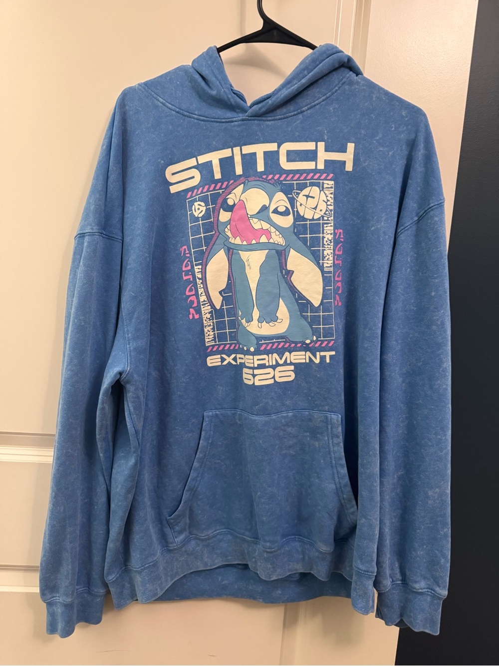 Disney Blue Stitch Graphic Crewneck Hoodie
